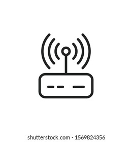 Simple wireless line icon. Stroke pictogram. Vector illustration isolated on a white background. Premium quality symbol. Vector sign for mobile app and web sites.
