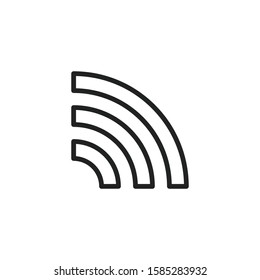Simple wireless line icon. Stroke pictogram. Vector illustration isolated on a white background. Premium quality symbol. Vector sign for mobile app and web sites.