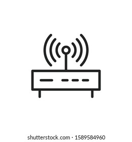 Simple wireless line icon. Stroke pictogram. Vector illustration isolated on a white background. Premium quality symbol. Vector sign for mobile app and web sites.