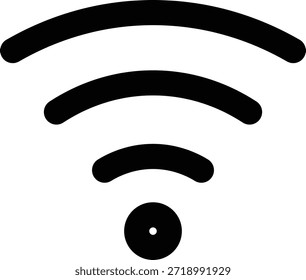 Icono de conexión de señal wifi inalámbrica simple