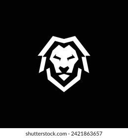 Simple wise lion head logo