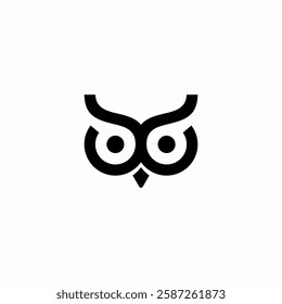 simple wise owl logo design 