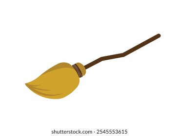 Simple Witch Broom Illustration magical design