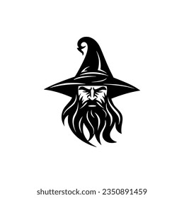 simple wizard magic company logo vector illustration template design