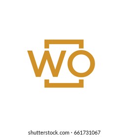 Simple WO initial Logo designs template vector illustration