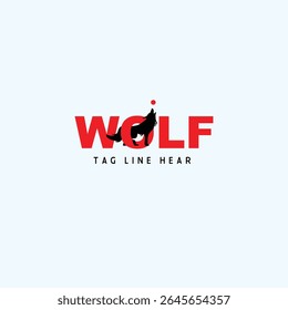 Simple wolf head for logo company design