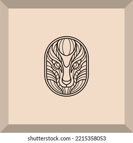 simple wolf head logo for icon or symbol