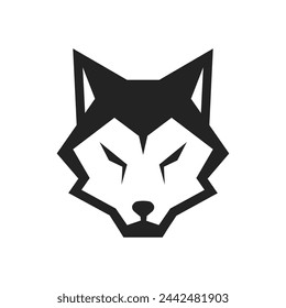 simple wolf head logo symbol