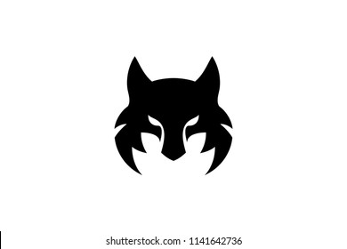 Simple Wolf Head Minimalism Style