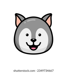 Simple Wolf lineal color icon. The icon can be used for websites, print templates, presentation templates, illustrations, etc