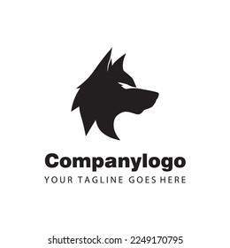 simple wolf for logo company design