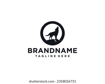 Simple Wolf logo design illustration. wolf logo vector design