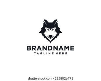 Simple Wolf logo design illustration. wolf logo vector design