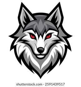 simple wolf logo illustration design