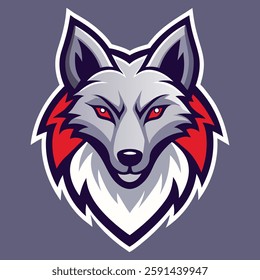 simple wolf logo illustration design