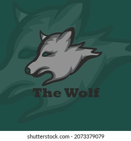 simple wolf logo template ilustration