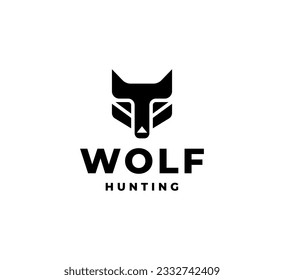 inspiración para el logotipo de la marca de lobo simple