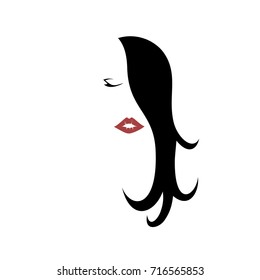 Simple Woman Face Logo Template