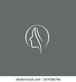 a simple Woman logo / icon design