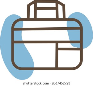 Simple womans bag, illustration, vector, on a white background.