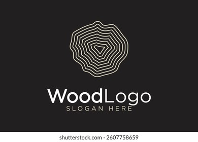 Simple Wood vector logo template design