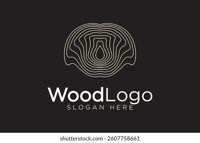 Simple Wood vector logo template design