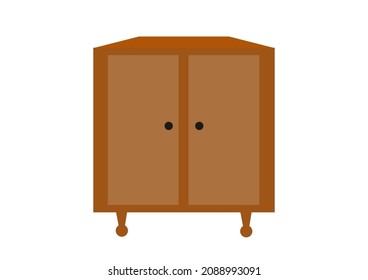 Simple Wood Wardrobe Home Office Interior 