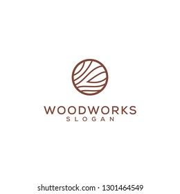 Simple Wood Work Logo Design