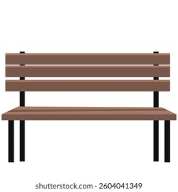 A Simple Wooden Bench Illustration