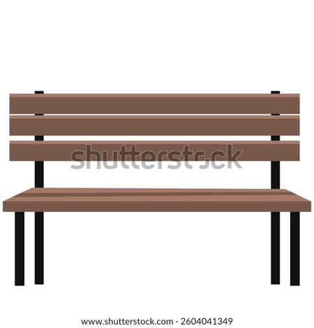 A Simple Wooden Bench Illustration