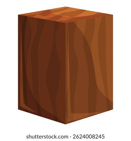 Eenvoudig houten blok met een natuurlijk houtnerfpatroon