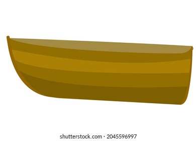 simple wooden boat vector drawing