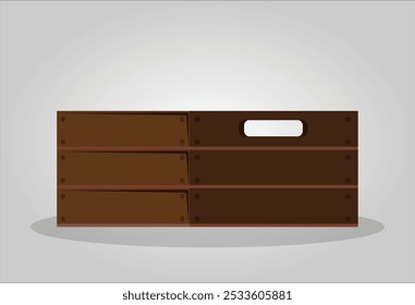 A simple wooden box, ideal for storage or decoration, featuring a natural finish that brings rustic charm to any setting.