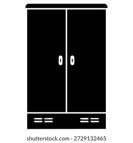Diseño de armario de madera simple con dos puertas