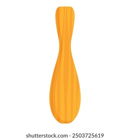 Simple wooden honey dipper with vertical ridges for scooping and serving honey