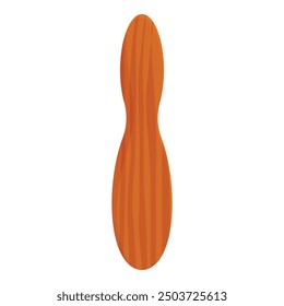 Simple wooden ice cream stick with its distinctive wood grain pattern