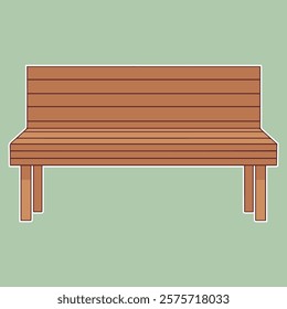 A simple wooden park bench, perfect for quiet moments and relaxation. Symbolizing peace, nature, and the outdoors