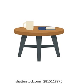 Simple wooden stool with objects on top