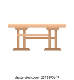 Simple wooden table with shelf, providing additional storage or display space