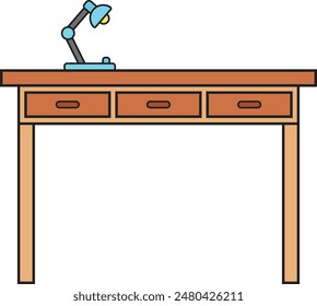 simple wooden table vector illustration