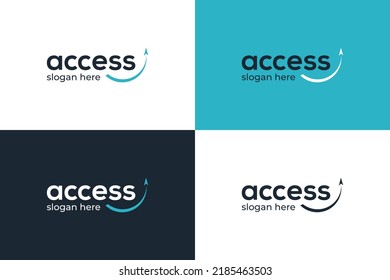 simple word mark access logo vector