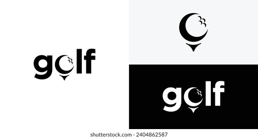 Simple Word Mark Golf Logo. Champion Golf Club Logo Design Template.