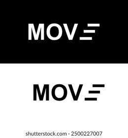 Simple Word mark Move Logo. Modern and Sophisticated Logo Icon Symbol Vector Design Template.