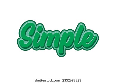 Simple word on white background. Vector lettering illustration.