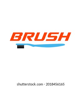 texto simple Pincel de dientes Leer tipografía diseño gráfico vectorial