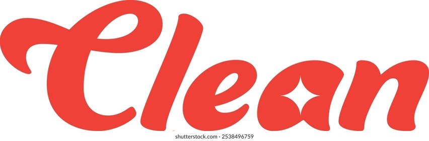 Simple Wordmark Clean Logo Design, Letter or Text Clean with Sparkle Star Graphic, Clean Logo Vector Template
