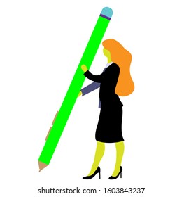 simple work woman design illustration