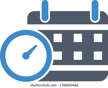 Icono de programación de trabajo simple (Ilustración vectorial)