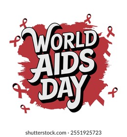A simple World Aids Day typography Design.