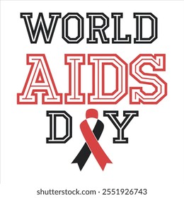 A simple World Aids Day typography Design.